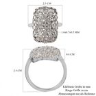 Diamant Cluster Ring 925 Silber Platin-Überzug image number 6