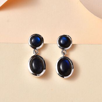 AAA Labradorit Ohrringe 925 Silber rhodiniert ca. 6.38 ct