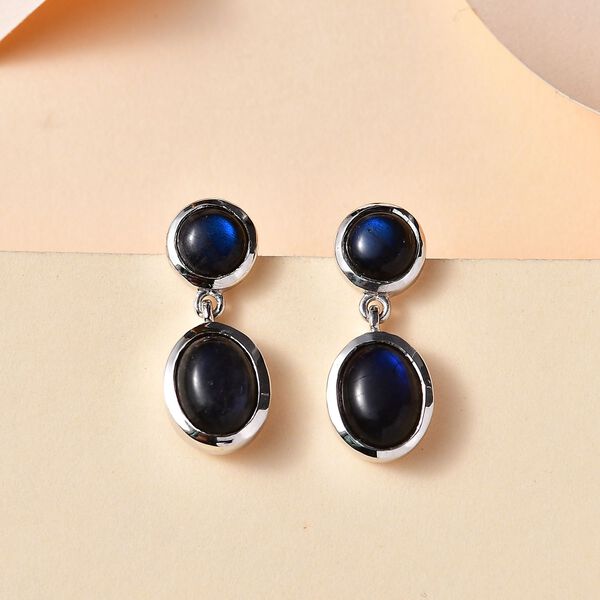 AAA Labradorit Ohrringe 925 Silber rhodiniert ca. 6.38 ct image number 2