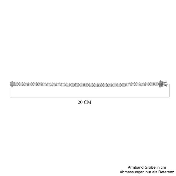 Moissanit 20cm  Armband, 925 Silber rhodiniert - 11,17 ct. image number 5