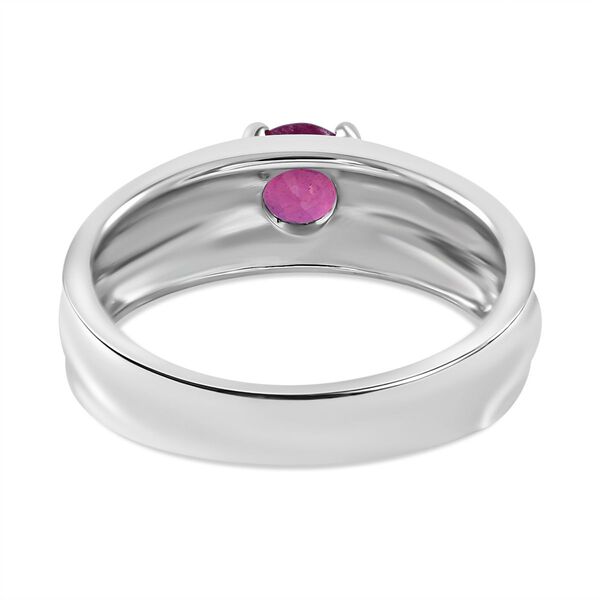 Afrikanischer Rubin (Fissure gef&uuml;llt) Ring 925 Silber rhodiniert (Gr&ouml;&szlig;e 16.00) ca. 0,76 ct image number 3