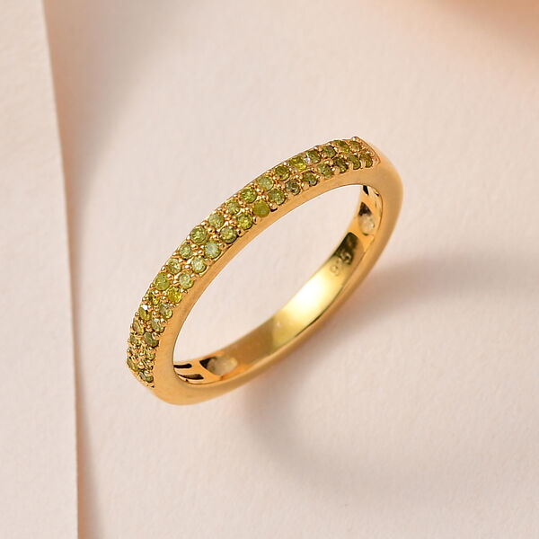 Gelber Diamant-Bandring - 0,25 ct. image number 2