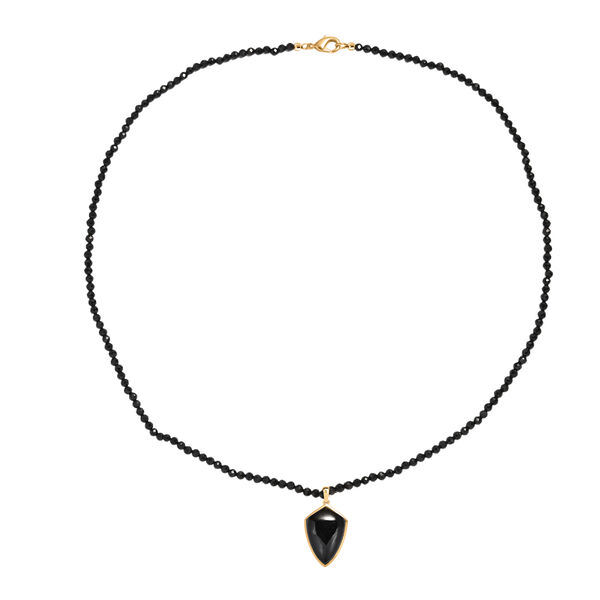 EVER TRUE AA Schwarzer Glasachat, Schwarzer Spinell Schmuckset ca. 50 cm ca. 71,00 ct. image number 3