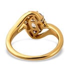 AAA Turkizit und weißer Zirkon-Ring, 925 Silber Gelbgold Vermeil (Größe 16.00) ca. 0,96 ct image number 5