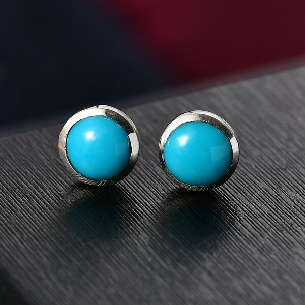 D'Joy AA Sleeping Beauty Türkis Ohrringe 925 Silber platiniert ca. 1.73 ct image number 2