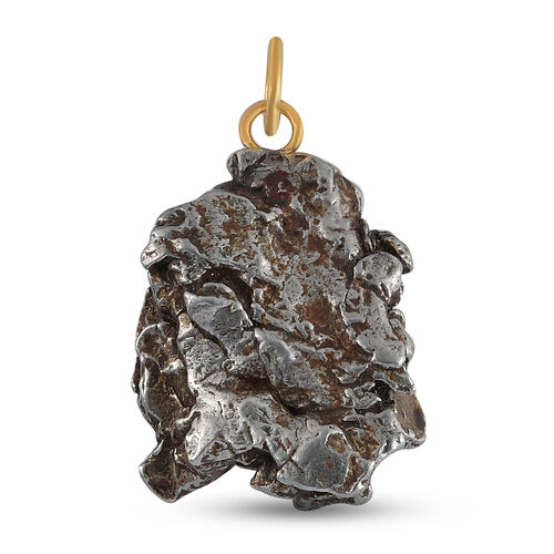 Meteorit Anhänger 925 Silber vergoldet ca. 69,35 ct image number 0