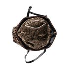 "Chaos by Elsie Genuine Leather Tote bag with RFID Color:black Embossed crocdile shining rhomboid pattern Size: 33*13*24CM              Wall: Genuine Leather Lining: Polyester                Exterior:zipped-2, Interior:zipped-2 , slip-2               " image number 5