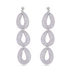 Weißer Kristall Ohrringe Reines Messing