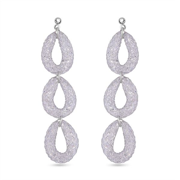 Wei&szlig;er Kristall Ohrringe Reines Messing