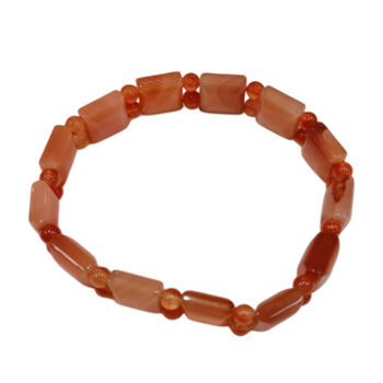 Flexibles hellorangefarbenes Achat-Armband - 85 ct.