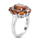 Madira Citrin Ring 925 Silber Platin-Überzug image number 4