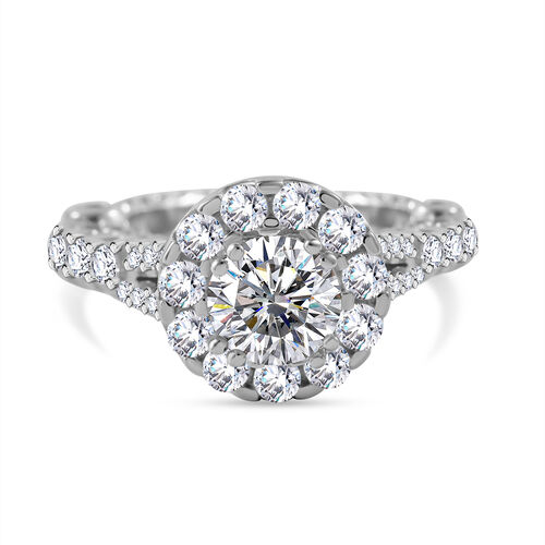 LUSTRO STELLA -Weißer Zirkonia Ring 925 Silber rhodiniert (Größe 19.00) image number 0