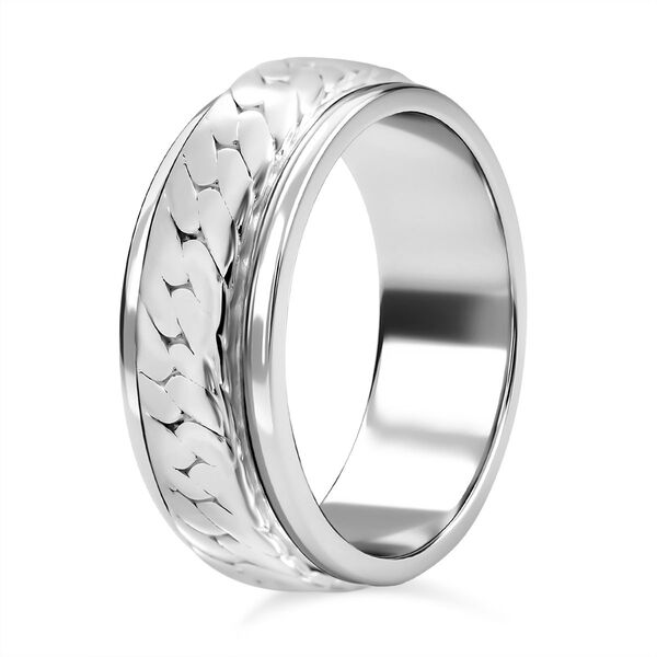 Strukturierter Spinning-Ring in 925 Silber image number 3
