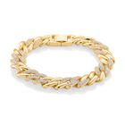 Weißer Zirkonia Armband ca. 18.5 cm Nickelfreies Messing