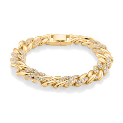 Wei&szlig;er Zirkonia Armband ca. 18.5 cm Nickelfreies Messing