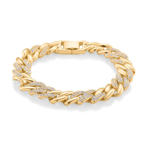 Weißer Zirkonia Armband ca. 18.5 cm Nickelfreies Messing image number 0