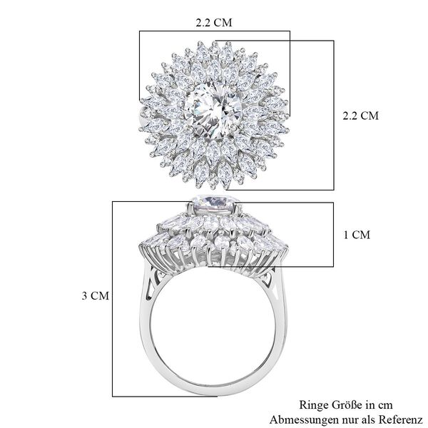 J Francis gefertigt mit SWAROVSKI- Wei&szlig;er Swarovski Zirkonia Anh&auml;nger image number 7