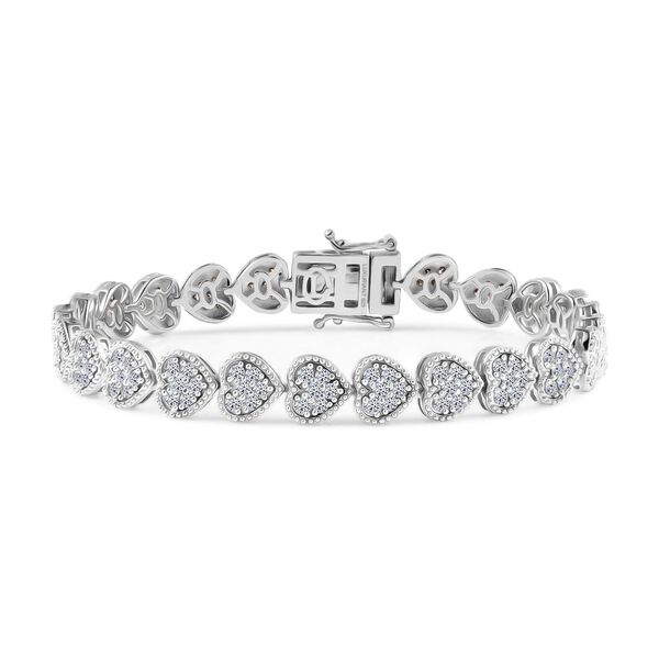 LUXURIANT SI-GH Labor Diamant 20cm Armband, 925 Silber rhodiniert - 4,15 ct. image number 0