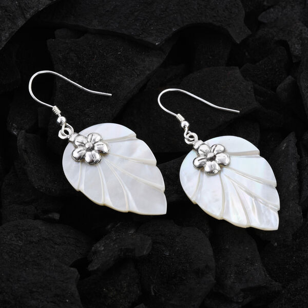 Royal Bali Kollektion - Perlmutt Ohrh&auml;nger 925 Silber&nbsp; image number 2