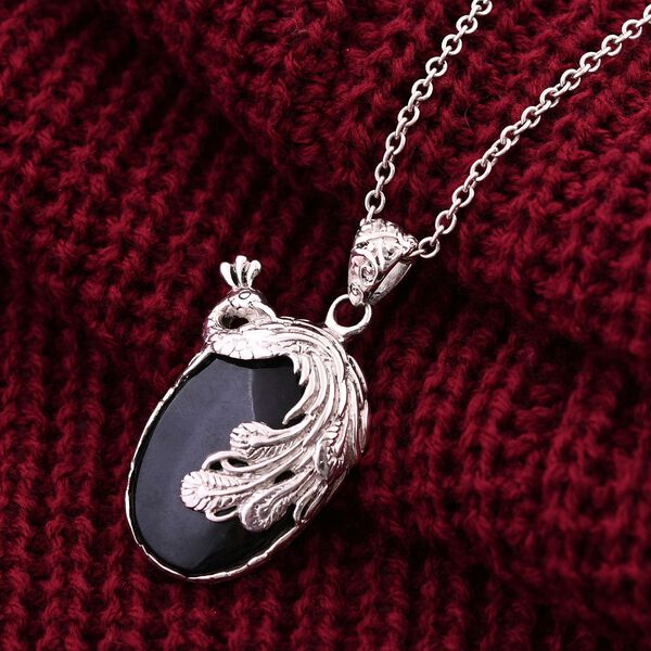 D'Joy Royal Bali- schwarzer Jade Anh&auml;nger - 26,32 ct. image number 1