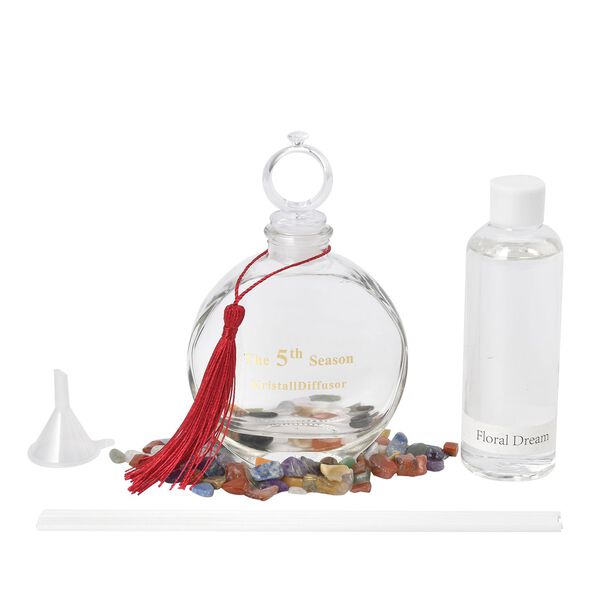 The 5th Season- Aromatherapie Duft-Diffusor mit mehreren Edelsteinen, Duftst&auml;bchen und Quasten, 100ml image number 0