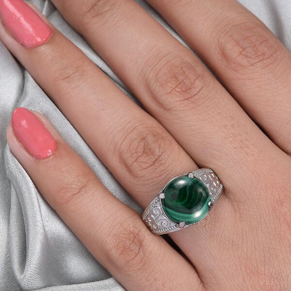 Malachit Ring Edelstahl image number 3