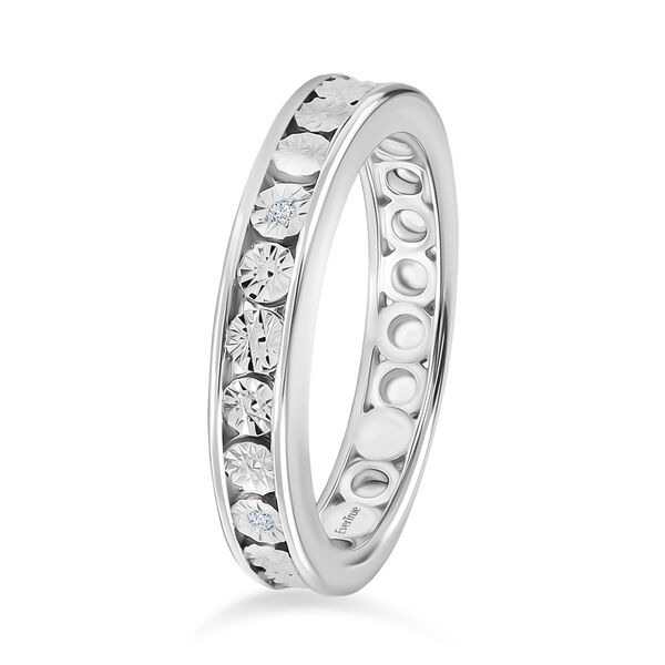 EVER TRUE Weißer Diamant Ring Nickelfreies Messing (Größe 17.00) image number 4
