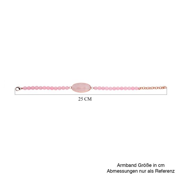 Rosenquarz Armband, ca. 20 cm, Messing ca. 69,00 ct image number 5