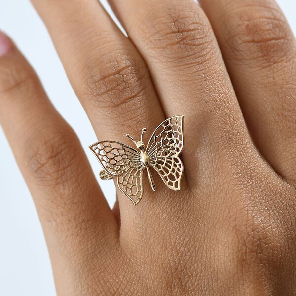 Schmetterlingsring in 317 Gold image number 2