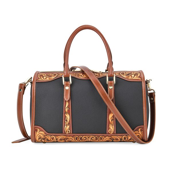 Grand Pelle  - Echtleder Umh&auml;ngetasche, 34,5x15x21 cm, schwarz