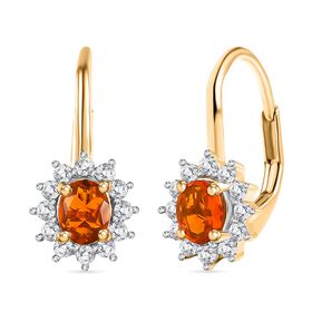 D'Joy AAA Blaze Feueropal und Zirkon Ohrringe - 1 ct.