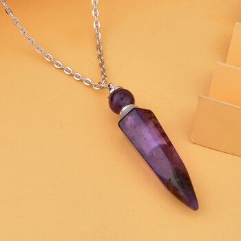Afrikanischer Amethyst Urnen-Anh&auml;nger mit Kette