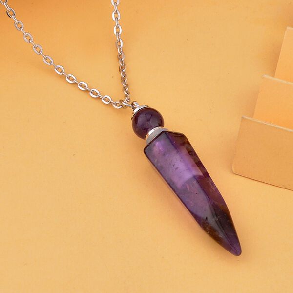 Afrikanischer Amethyst Urnen-Anh&auml;nger mit Kette image number 3