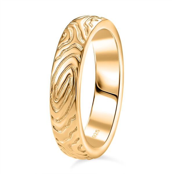 Gravierter Ring, 925 Silber 750 Gelbgold Vermeil, (Gr&ouml;&szlig;e 21.00) ca. 5,36g image number 5