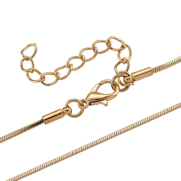 Schwarzer und grauer Kristall Anh&auml;nger mit Kette ca. 63.5 cm + 5 cm Extender, Legierung Gelb image number 5