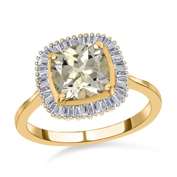ILIANA AAA Turkizit und SI G-H Diamant-Ring in 750 Gelbgold - 2,87 ct. image number 4