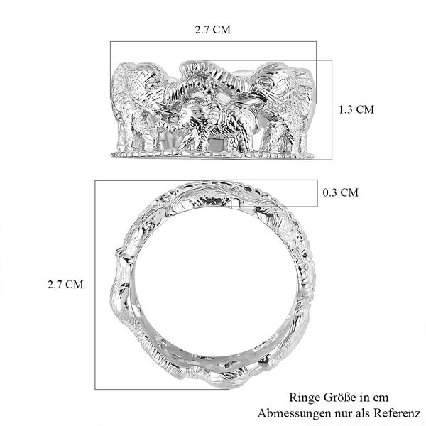 Royal Bali Kollektion - Ring mit Elefantenfamilien-Design in 925 Silber image number 4