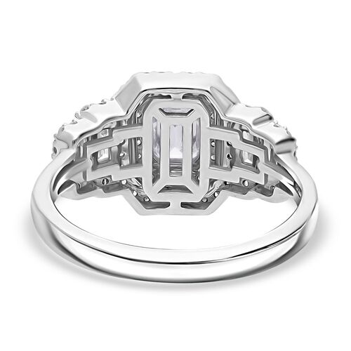 LUXURIANT DIAMOND- SGL zertifizierter VS-EF Labor Diamant Ring, 925 Silber platiniert - 1 ct. image number 4