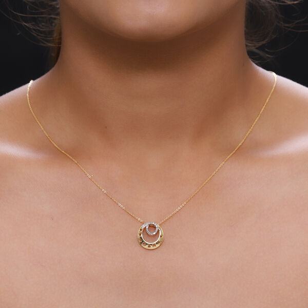 Diamant-Anh&auml;nger mit Kette in Silber image number 3