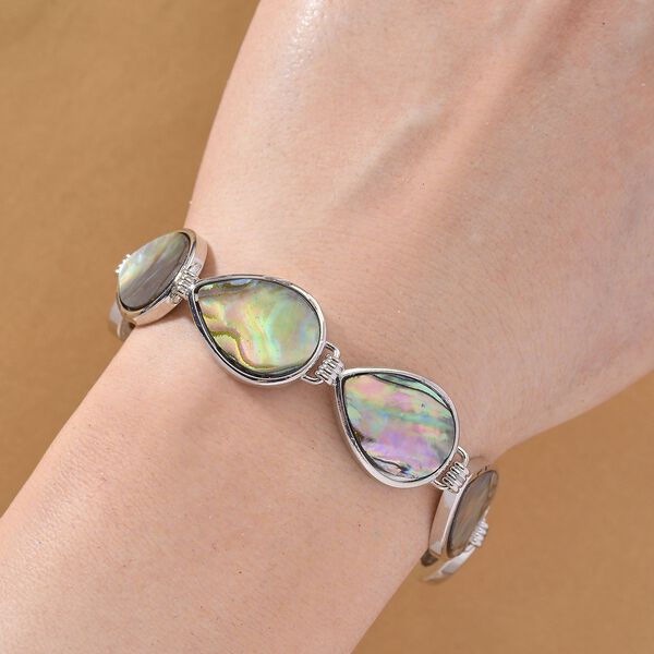 Abalone Muschel Armband ca. 19 cm mit 2.5 cm extender, Reine Legierung image number 2