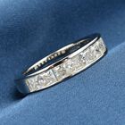 Moissanit-Ring, 925 Silber Platin  ca. 1,22 ct image number 1