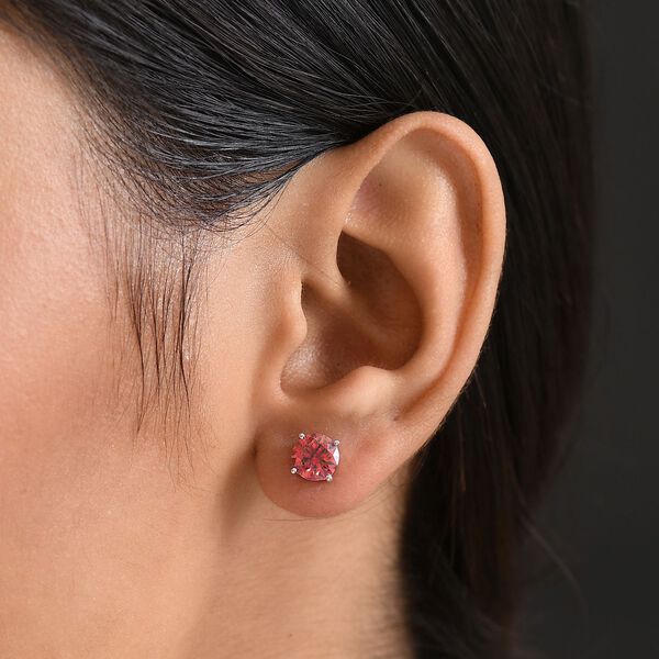 D'Joy rote Moissanit Ohrringe - 1,88 ct. image number 3