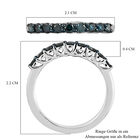 Blauer Diamant Half-Eternity-Bandring in Silber image number 6