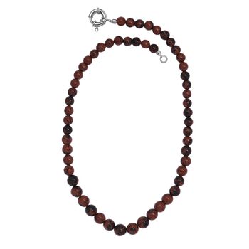 Rote Jaspis-Halskette, 50 cm - 191 ct.