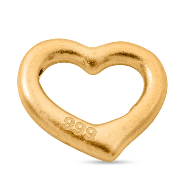 999 Gold Herz Anhänger image number 4