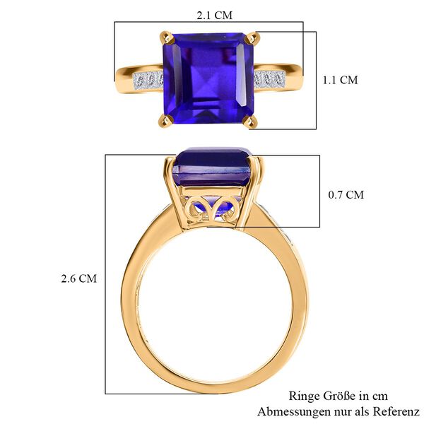 Tansanit-Farbe Quarz und Topas Ring - 5,88 ct. image number 7