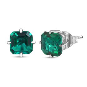 AAA Lab Created Smaragd Ohrringe 417 Gold ca. 3,20 ct.