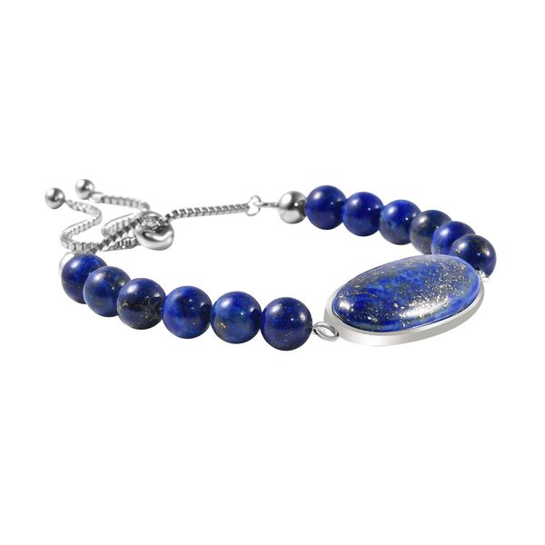 Flexibles Lapislazuli Bolo-Armband, 15-22 cm - 78 ct. image number 3