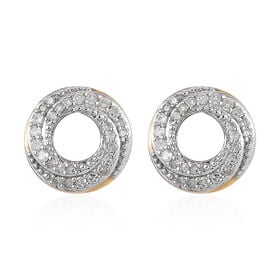 Diamant-Ohrstecker in Silber