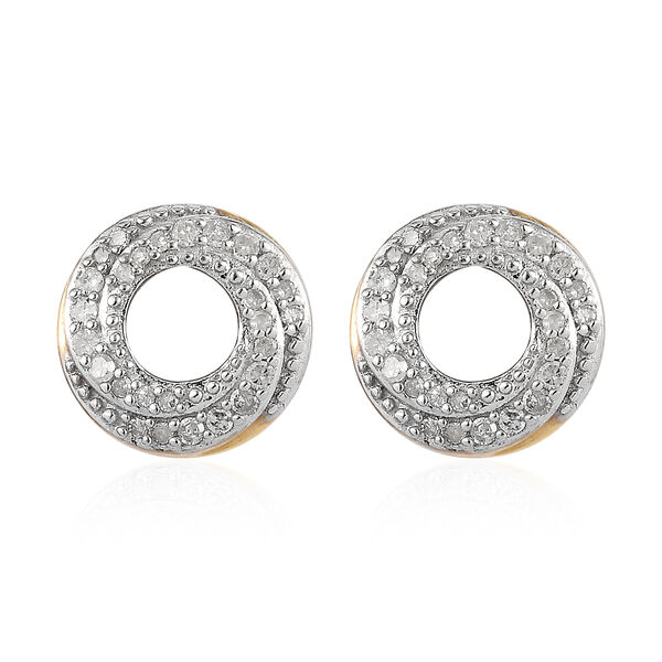 Diamant-Ohrstecker in Silber